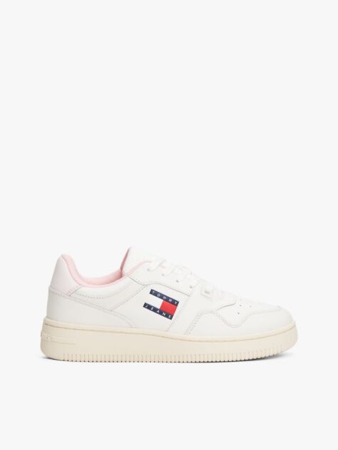 Pink Retro Essential Leather Fine-Cleat Basketball Trainers  Women