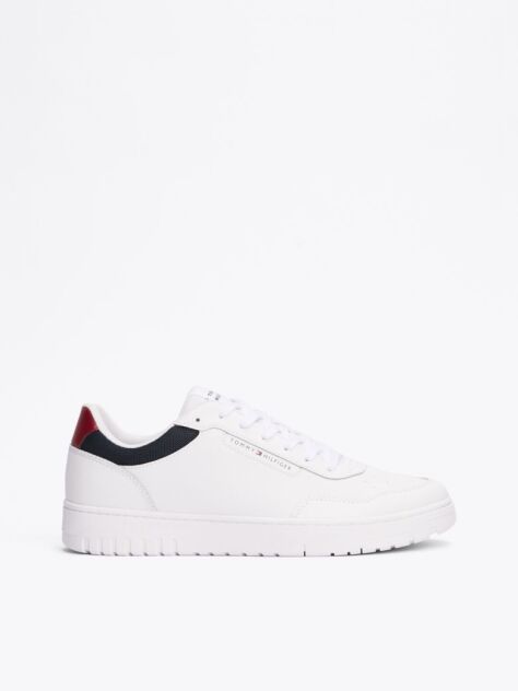 Άσπρο Basketball Sneakers Με Μίξη Υφών  Άνδρες