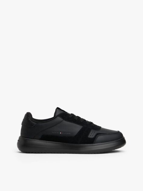 Μαύρο Δερμάτινα Sneakers  Άνδρες