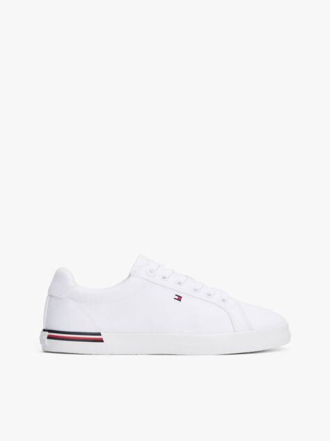 White Essential Signature Tape Trainers  Women
