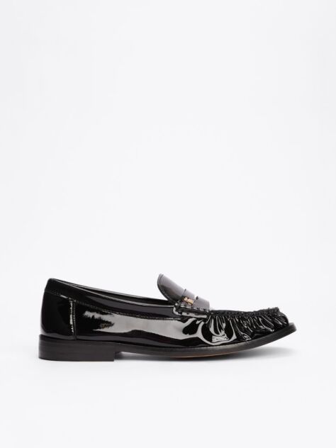 Black Patent Leather Loafers  Women