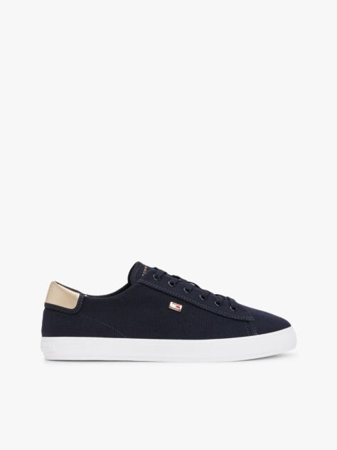 Μπλε Sneakers Από Canvas Με Μεταλλική Λεπτομέρεια  Γυναίκες