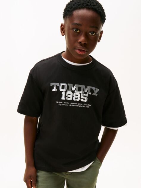 Μαύρο 1985 T-Shirt Με Κλασική Λαιμόκοψη  Αγόρια