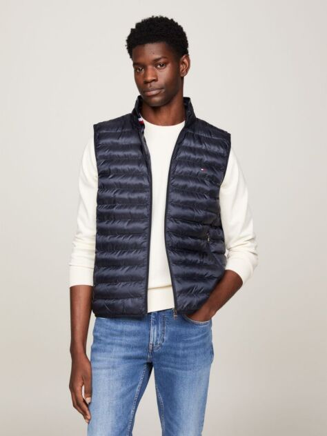 Blue Recycled Quilted Packable Vest  Men