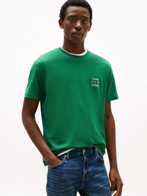 Green Logo Crew Neck T-Shirt  Men