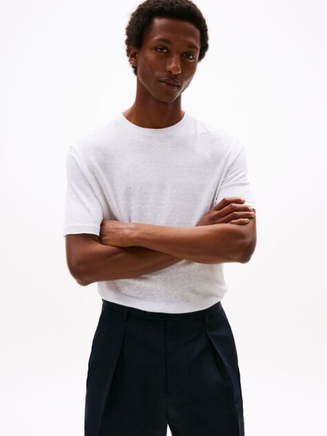White Linen T-Shirt  Men