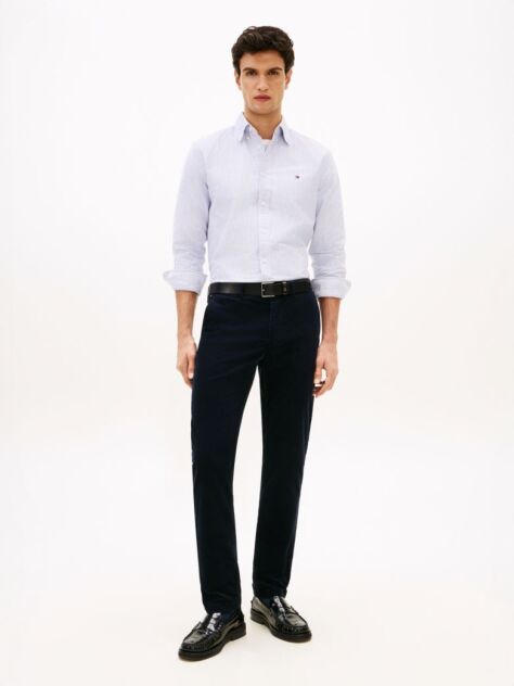 Blue Denton Straight Corduroy Chinos  Men