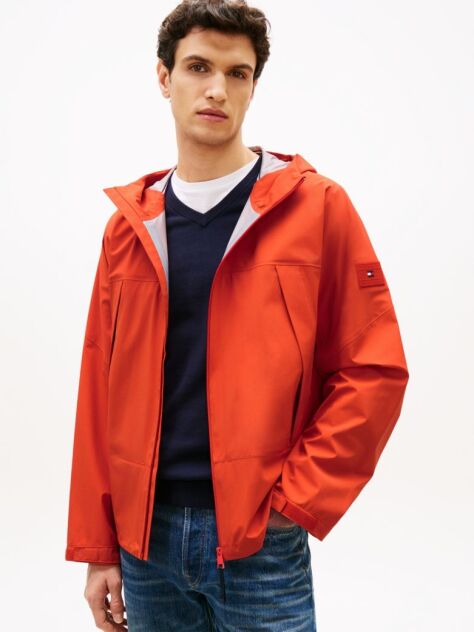 Orange Tech Waterproof Ripstop Packable Jacket  Men