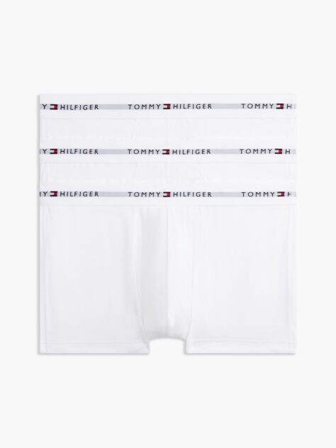 White 3-Pack Signature Repeat Logo Waistband Trunks  Men