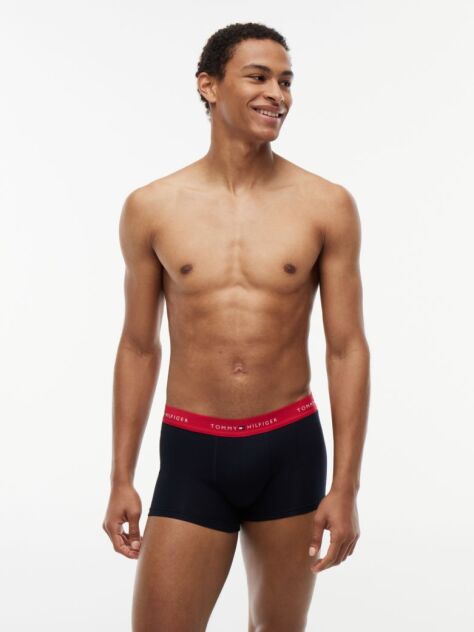 Multi 3-Pack Signature Repeat Logo Waistband Trunks  Men
