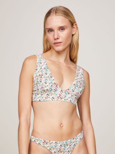 Multi TH Monogram Plunge Triangle Bikini Top  Women