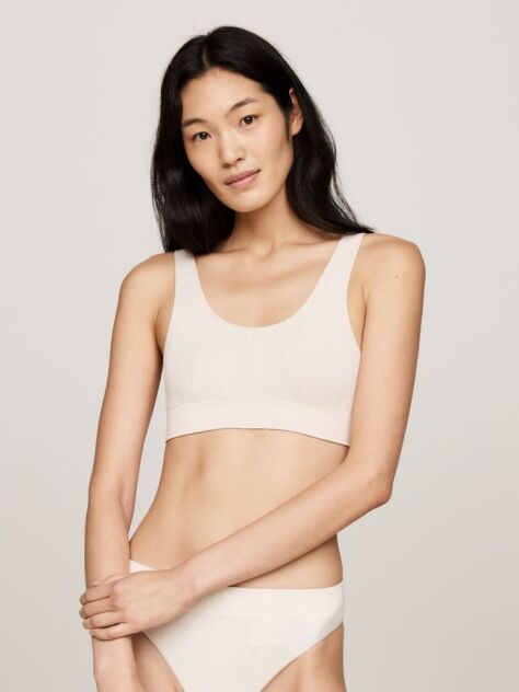 Beige Hilfiger Logo Seamless Unlined Bralette  Women