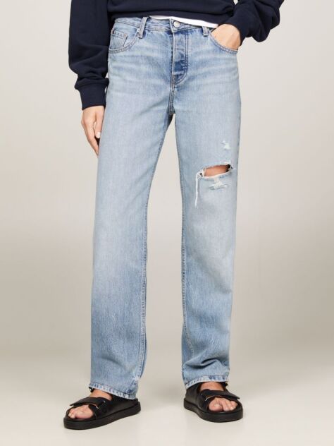 Denim Classics Mid Rise Straight Distressed Jeans  Women