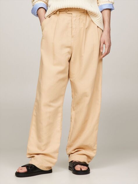 Beige Relaxed Straight Chinos  Women