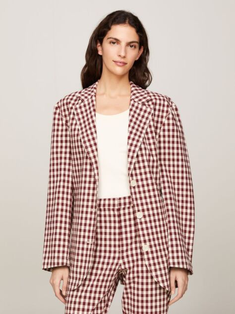 Multi TH Monogram Oversized Καρό Blazer  Γυναίκες