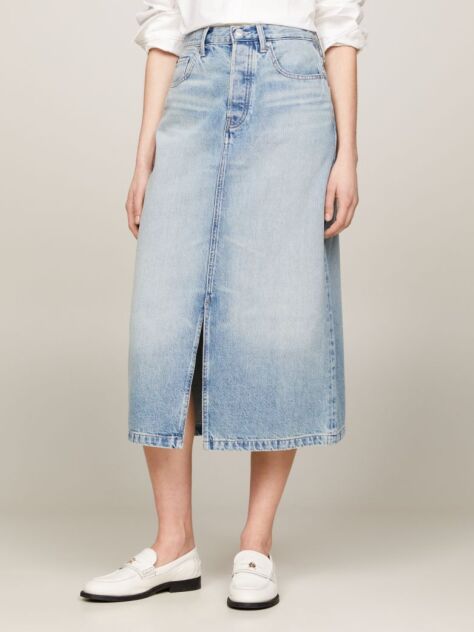 Denim Ψηλόμεση Denim Φούστα Σε Ίσια Γραμμή  Γυναίκες
