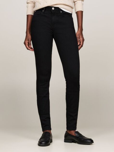 Black Como Black Mid Rise Skinny Jeans  Women