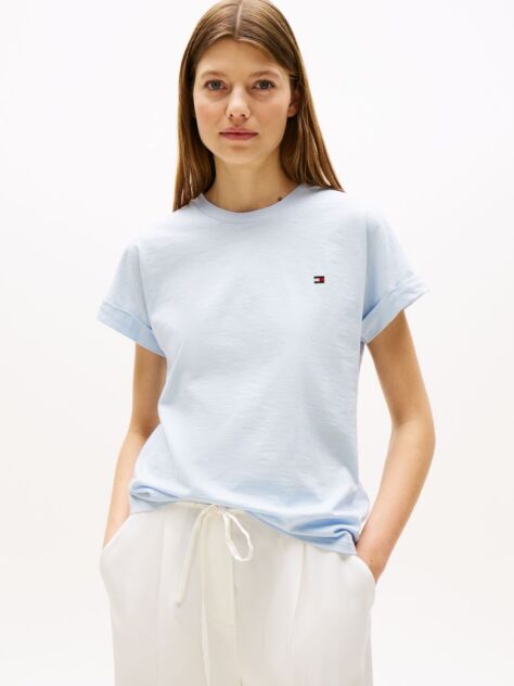 Μπλε Βαμβακερό T-Shirt  Γυναίκες