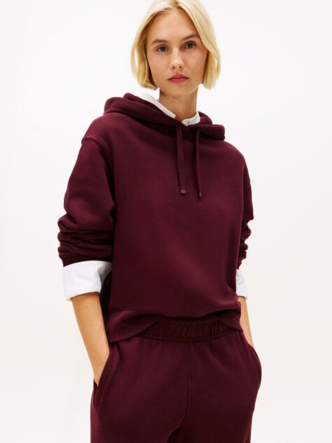 Κόκκινο Hoody Με Κεντητό Λογότυπο Και Κορδόνι  Γυναίκες