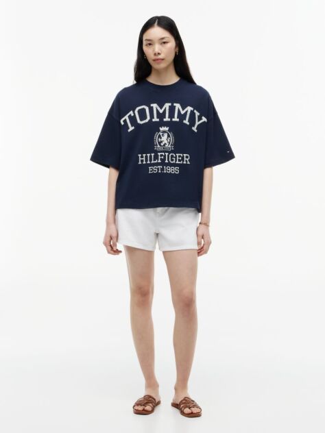 Μπλε T-Shirt Oversized Σε Άνετη Γραμμή  Γυναίκες