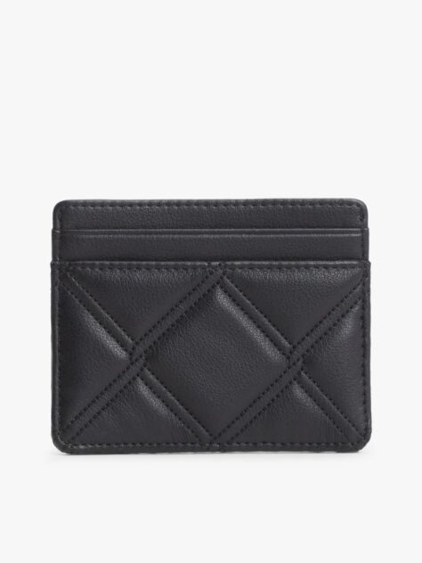 Black Quilted Card Holder  Women