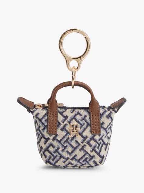 Multi TH Monogram Plaque Jacquard Bag Charm  Women