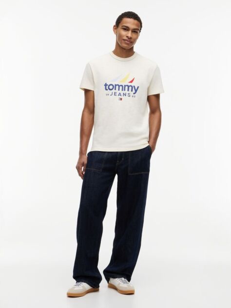 Beige Textured Jersey T-Shirt  Men