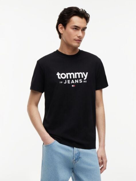 Black Logo Graphic Slim T-Shirt  Men