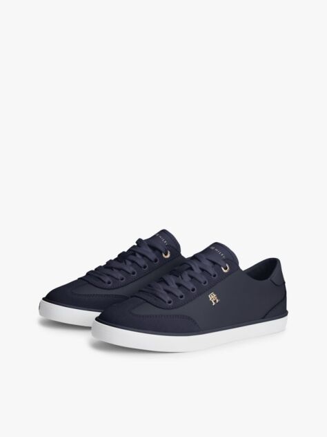 Μπλε Δερμάτινα Sneakers Με Μονόγραμμα TH  Γυναίκες