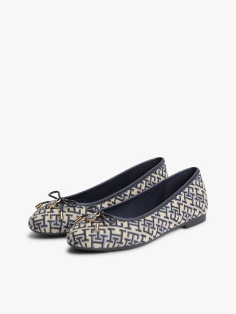 Blue Jacquard Ballerinas  Women