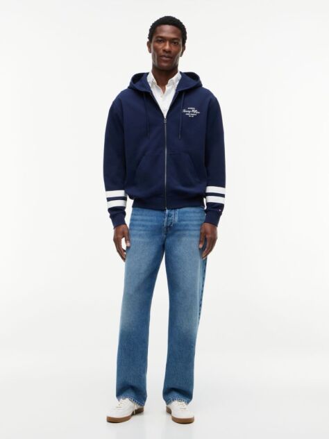 Μπλε Hoody Με Nautical Λογότυπο Και Φερμουάρ  Άνδρες