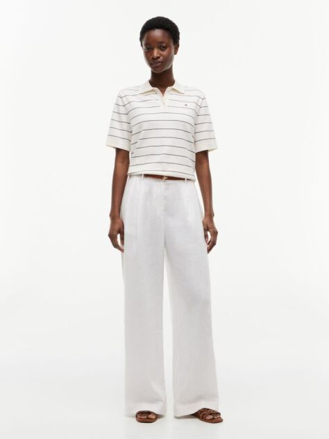 Multi Boxy Fit Jersey Polo Shirt  Women
