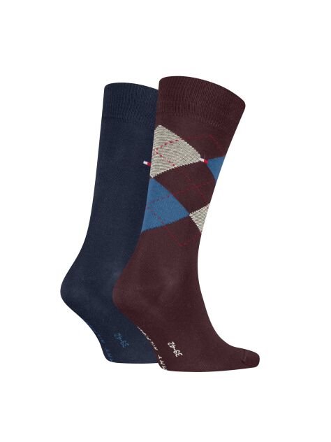 Multi 2-Pack Check Socks  Men