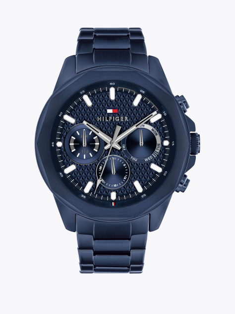 Blue Navy Geometric Dial Watch  Men