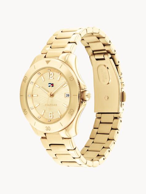 Gold Gold-Tone Stainless Steel Watch  Women