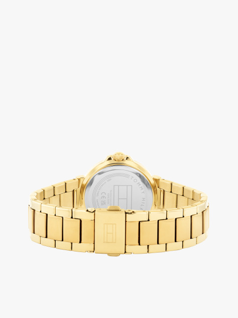 Pink Blush Dial Gold-Plated Chain-Link Watch  Women