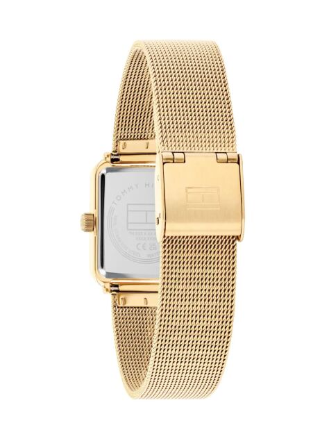 White White Dial Crystal-Embellished Mesh Strap Watch  Women