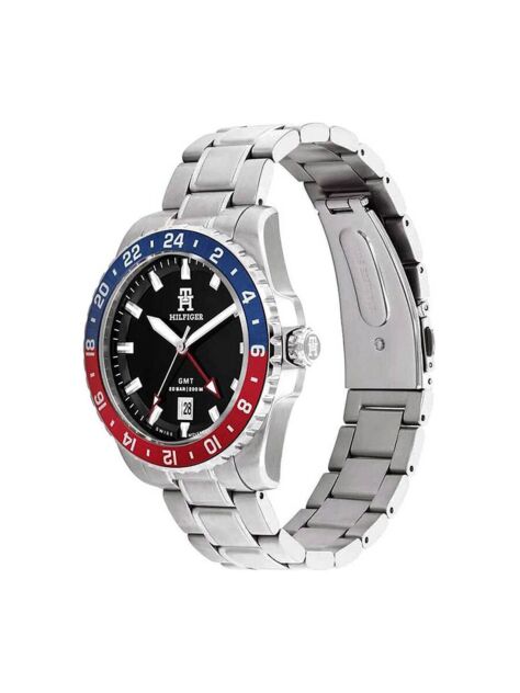 Black Stainless Steel Chain-Link Bracelet Watch  Men