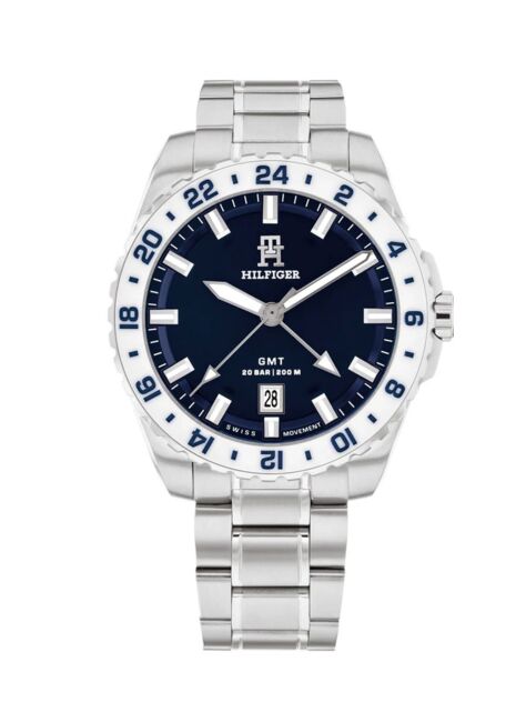 Blue Silver-Plated Blue Dial Watch  Men