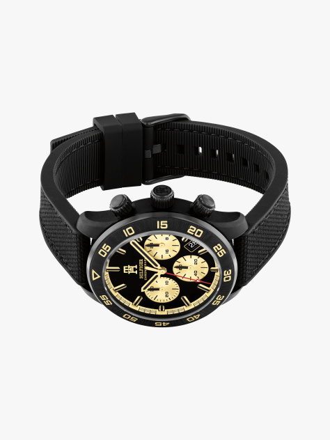 Black TH Monogram Black Chronograph Watch  Men