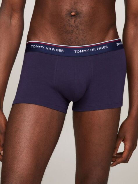 Blue 3-Pack Stretch Cotton Trunks  Men