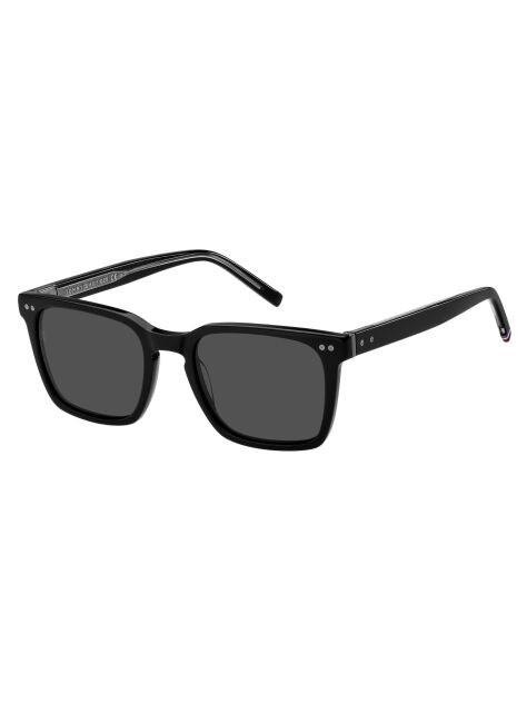 Black Modern Preppy Rectangular Sunglasses  Men