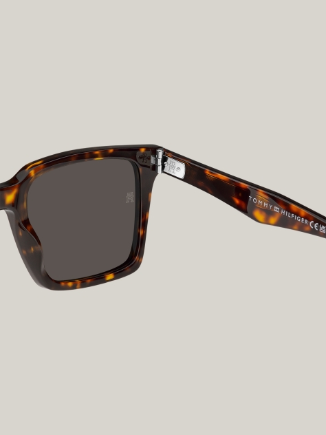 Brown Rivet Square Sunglasses  Men