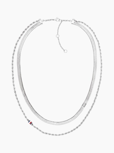 Silver Layered Set Necklace  Women