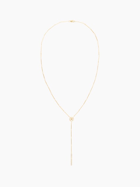 Gold Gold-Plated Bar Chain Necklace  Women