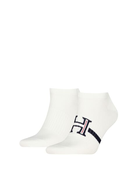 White Tommy Hilfiger Men's Sneaker Socks 2 Pack  Men