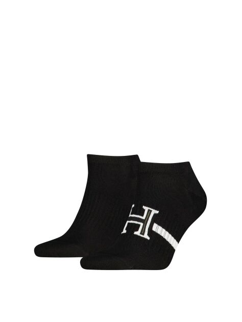 Black Tommy Hilfiger Men's Sneaker Socks 2 Pack  Men