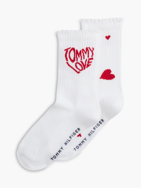 White 2-Pack Logo Socks  Kids Unisex