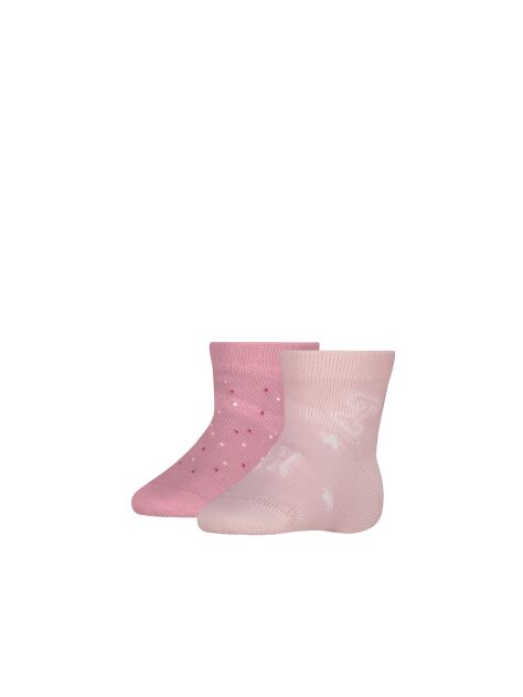 Pink Tommy Hilfiger Babies' Classic Socks 2 Pack  Newborn