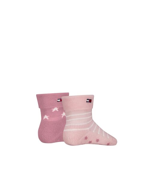 Pink Tommy Hilfiger Babies' Classic Socks 2 Pack  Newborn